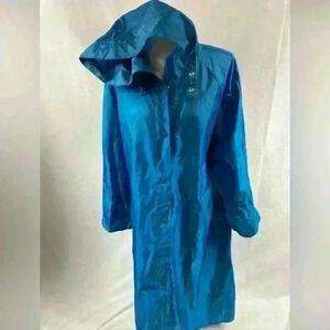 Aqua Sheen Lightweight trench rain coat Blue Medium Vintage